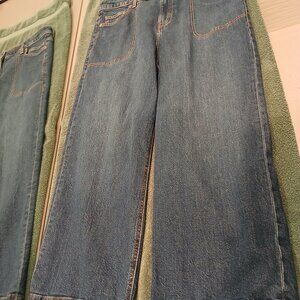 Wide leg crop jean